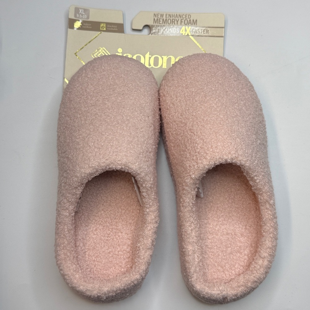 Isotoner Signature Women's Memory Foam Berber Fiona Comfort Hoodback Slippers